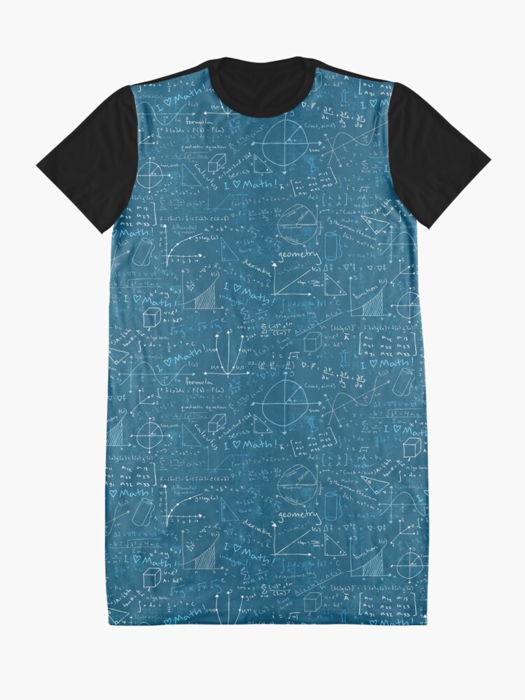Alternate view of Math Lessons (Teal) Graphic T-Shirt Dress