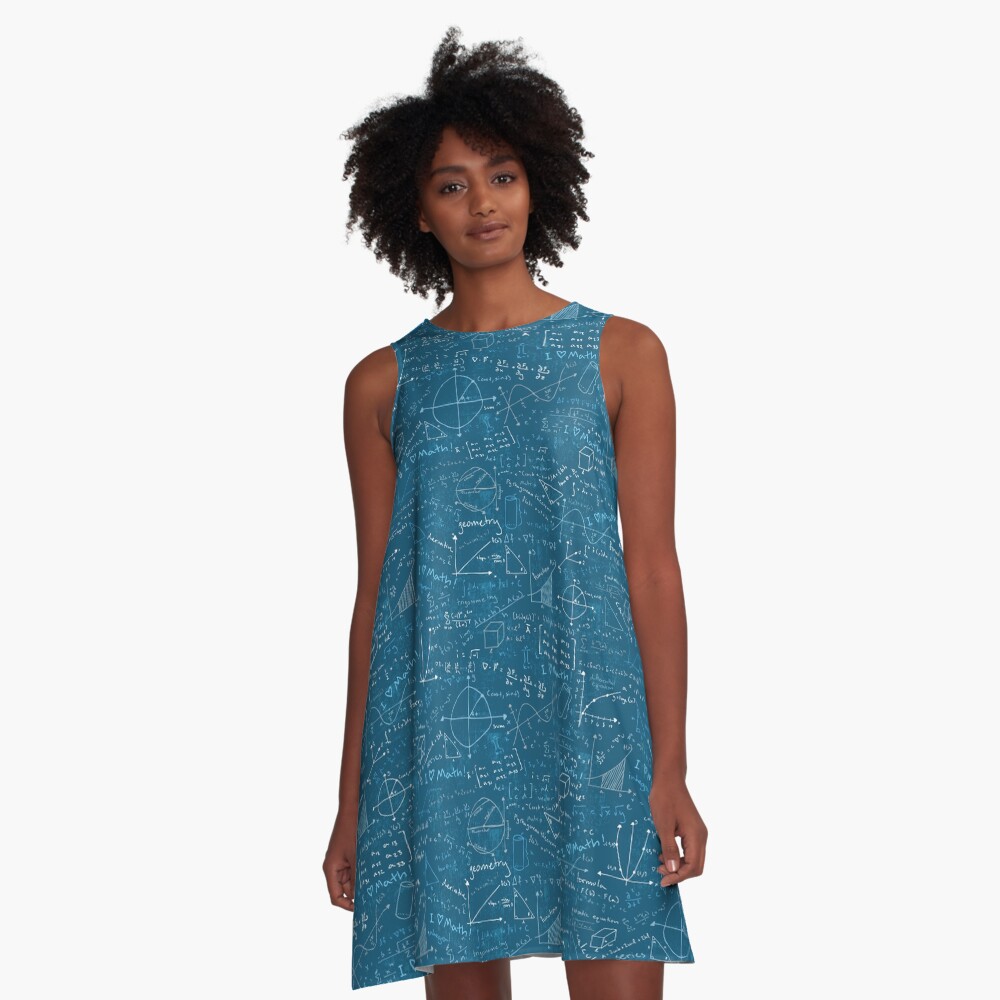 Math Lessons (Teal) A-Line Dress