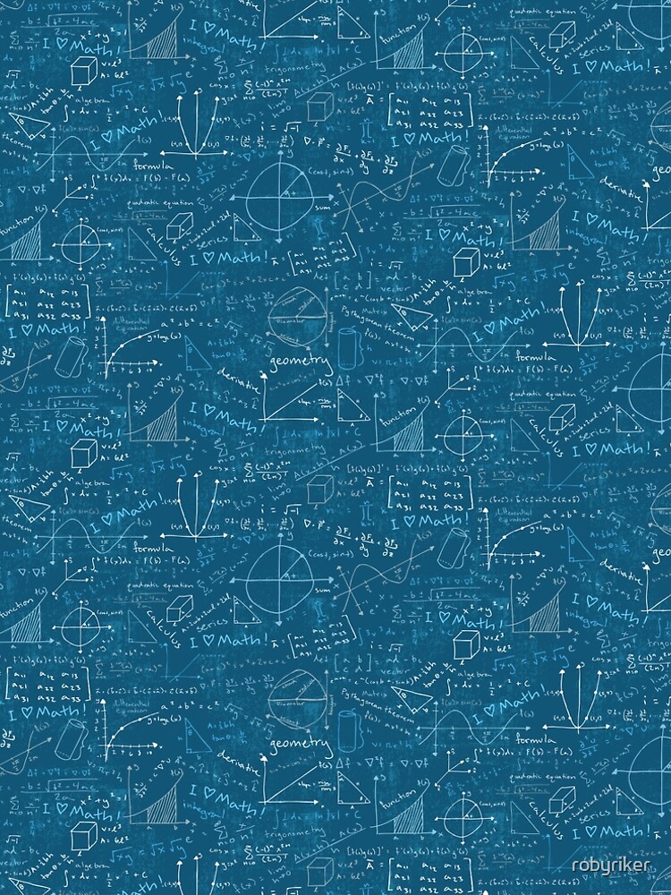 Math Lessons (Teal) by robyriker