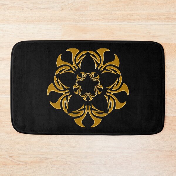 Item preview, 5HZ SURF. HAWAIIAN 5 PETAL FLOWER PATTERN. GOLD. designed and sold by 5hertz.