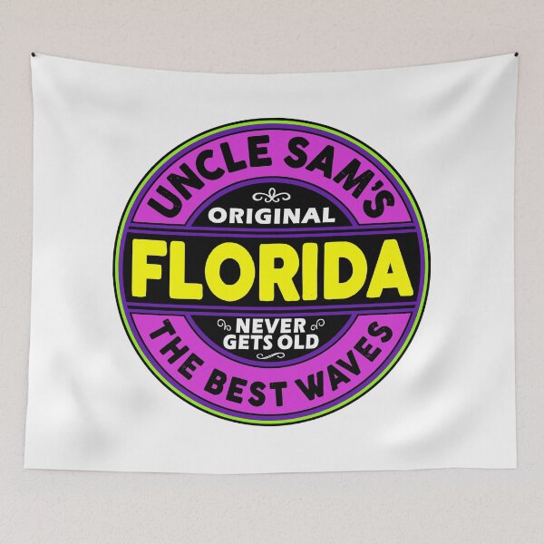 Item preview, SURFING FLORIDA THE BEST WAVES SURF SURFER UNCLE SAM'S WAX designed and sold by DESTINATIONS DECAL.