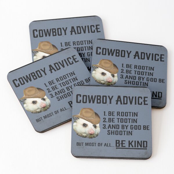 Item preview, HQ Cowboy Advice Possum Meme (Be Rootin Be Tootin and by God be Shootin) designed and sold by fomodesigns.