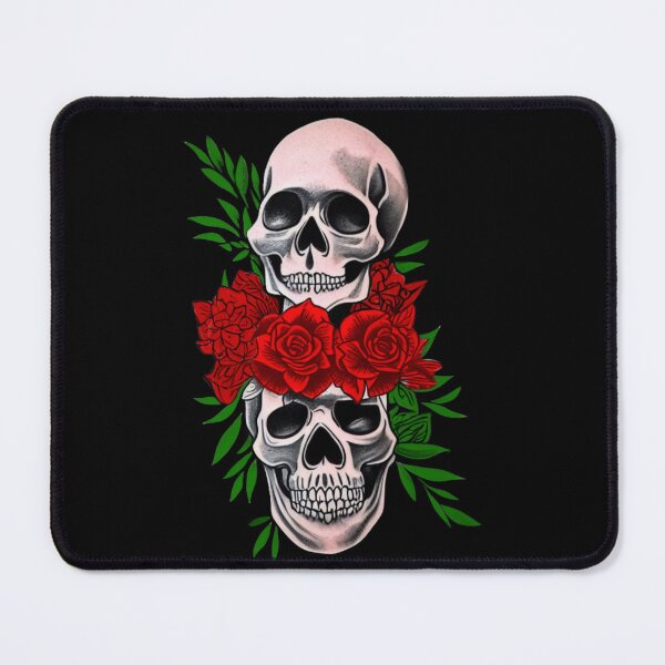Item preview, Two skull and rose flower designed and sold by DopeDesign111.