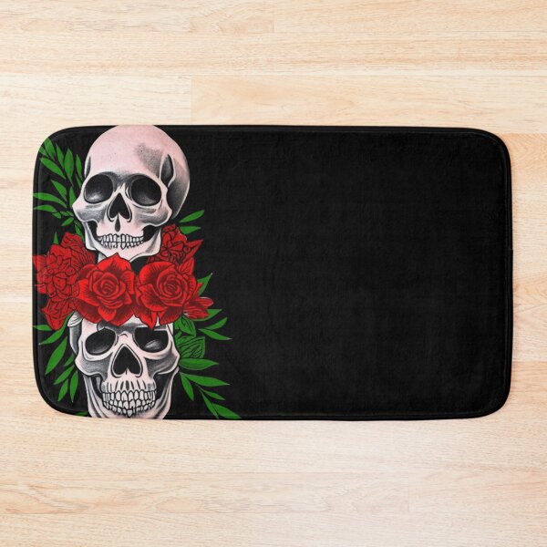 Item preview, Two skull and rose flower designed and sold by DopeDesign111.