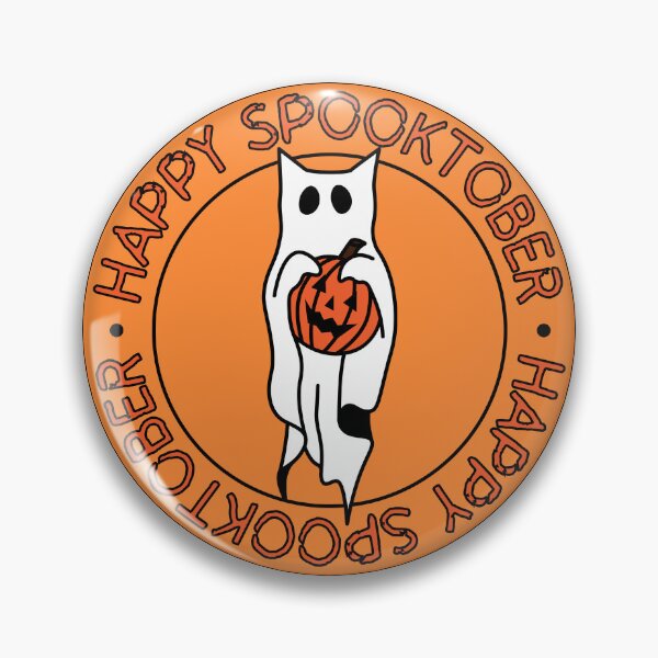 Item preview, Spooktober Spooky Kitty Cat in a ghost costume designed and sold by to-esu.