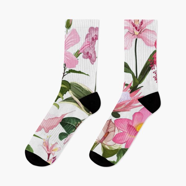 Item preview, Pink Garden Flowers Digital Design Flowers Floral Pattern designed and sold by WearWolfDesigns.