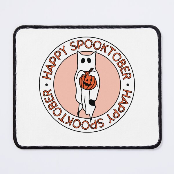Item preview, Spooktober Spooky Kitty Cat in a ghost costume ORANGE designed and sold by to-esu.
