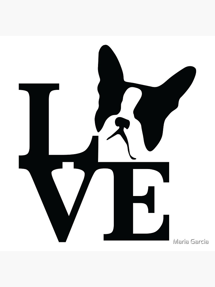 "Boston Terrier Love" Poster by CreativeFit Redbubble