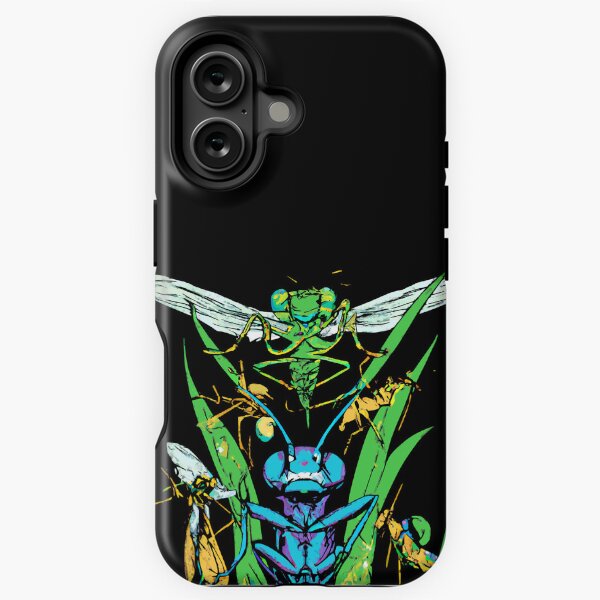 It Comes At Night 01 - Retrowave Insects Emerging from the Grass at Night iPhone Tough Case