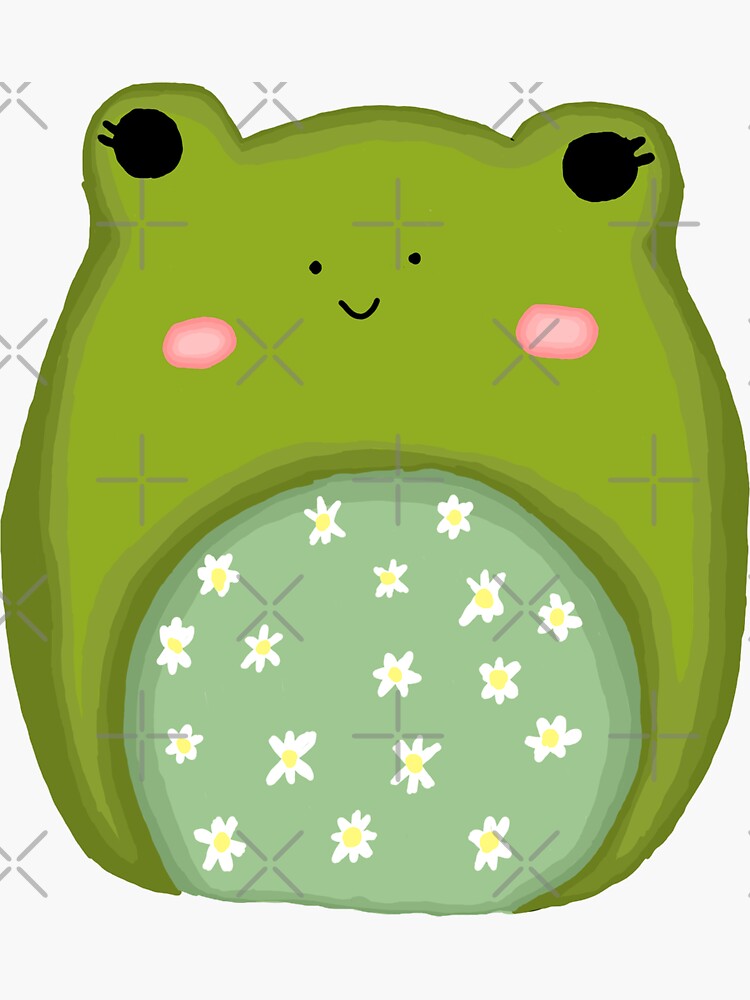 "Wendy Frog Squishmallow Flower Belly Sticker" Sticker for Sale by