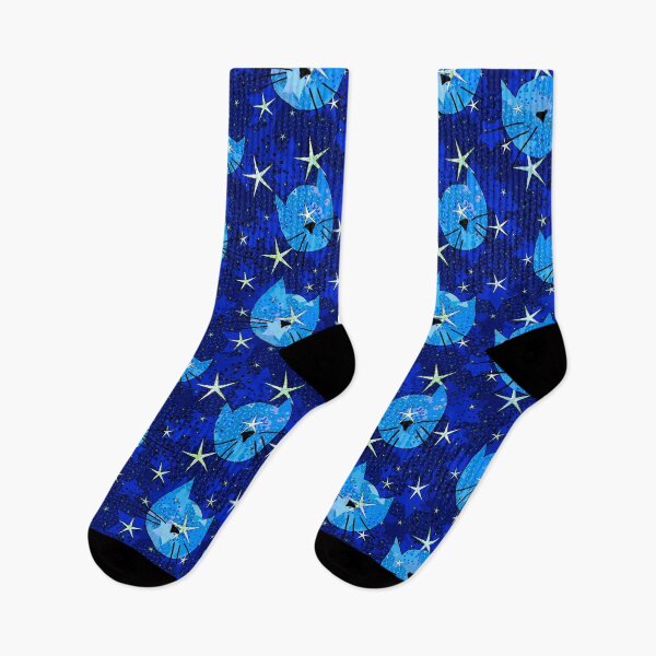 Item preview, Galaxy Cats - Blue Cosmic Kittes in Space designed and sold by Michelebuttons.