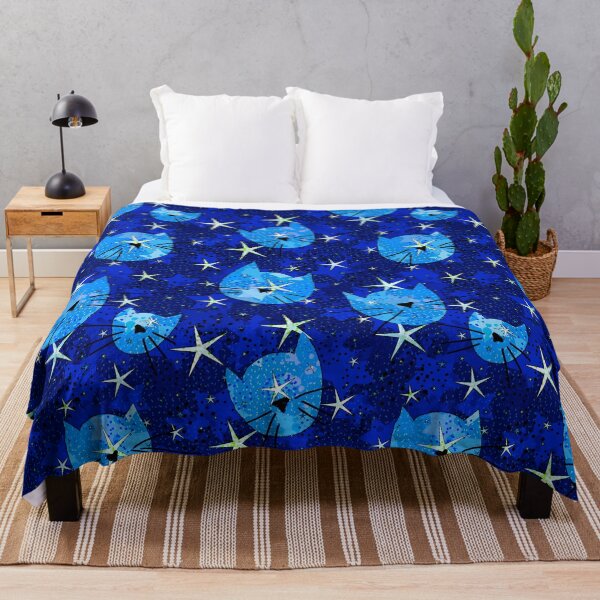 Item preview, Galaxy Cats - Blue Cosmic Kittes in Space designed and sold by Michelebuttons.
