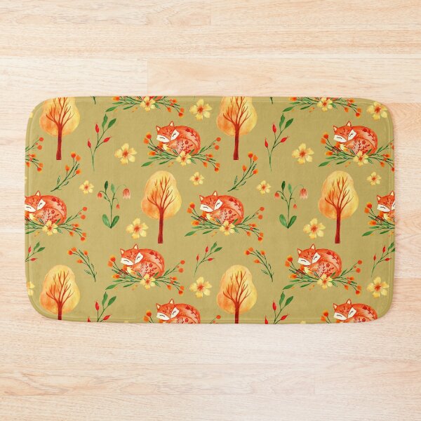 Item preview, Cuteness loaded forest fox theme seamless pattern designed and sold by pinkyfish1010.