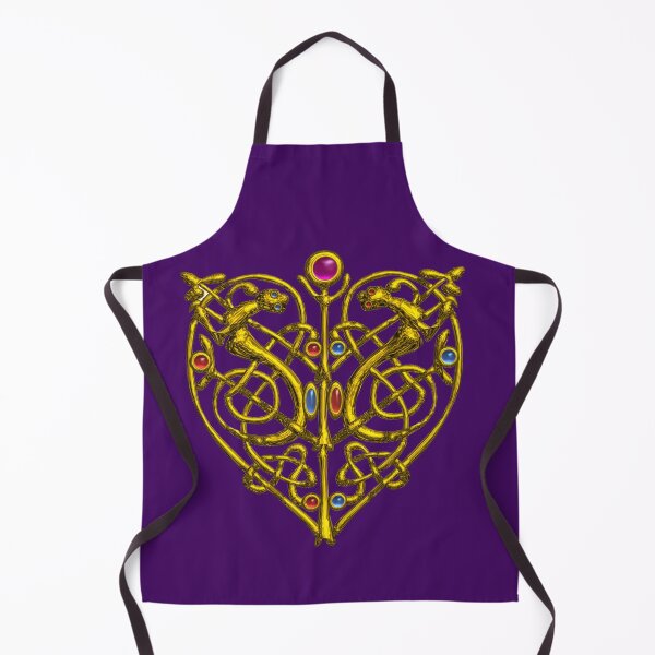 Item preview, HYPER VALENTINE / GOLD CELTIC KNOT HEART WITH LIZARDS IN PURPLE designed and sold by BulganLumini.