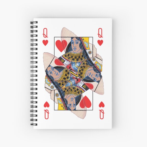 Extra Queen of Hearts from the 66-card designs (see artist's notes for dedication) Spiral Notebook
