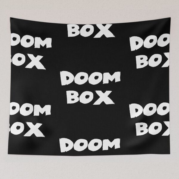 Item preview,  Doom Box Text Monochrome Black designed and sold by Meepuruproject.