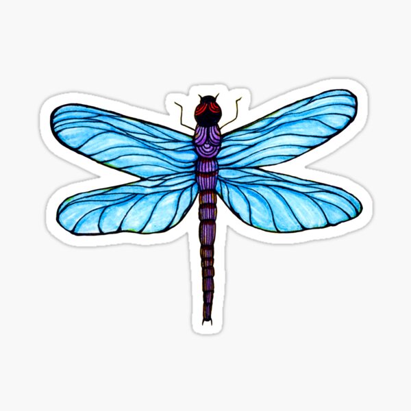 Magical Dragonfly with Blue Wings Sticker