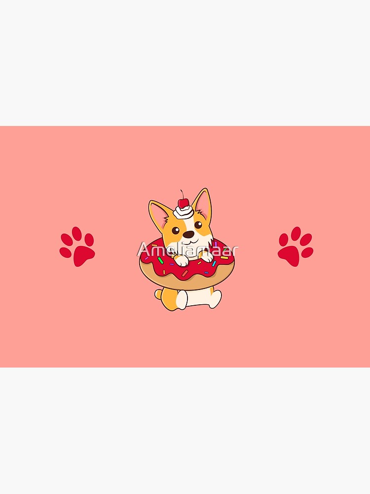 Corgi in a donut by Ameliamaar