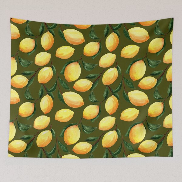 Item preview, Fresh lemons colorful eye catching pattern designed and sold by pinkyfish1010.