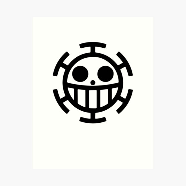 Trafargal Law logo, Trafalgar D. Water Law Monkey D. Luffy T-shirt One  Piece Piracy, Lambang Black N White, logo, smiley png