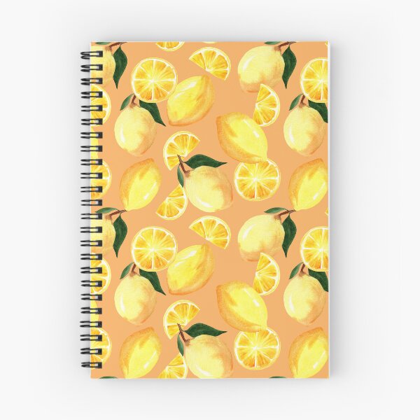 Item preview, Pink backround fresh lemons watercolor patterns designed and sold by pinkyfish1010.