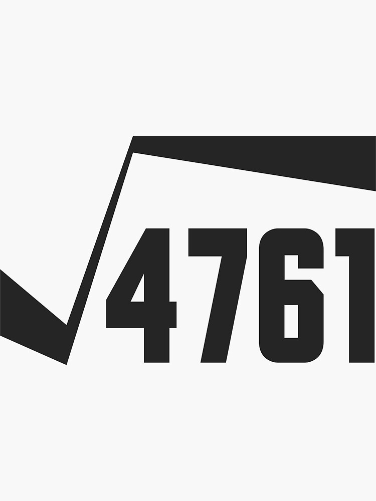 square-root-of-4761-sticker-for-sale-by-diezitrones-redbubble