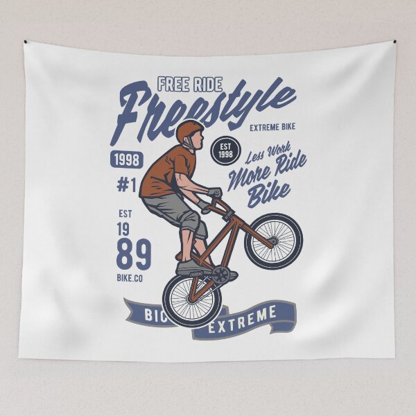 Artikelvorschau, Freestyle Mehr Fahrt Weniger Arbeit Retro-Fahrrad-T-Shirt-Design entworfen und verkauft von Sunnyhova.
