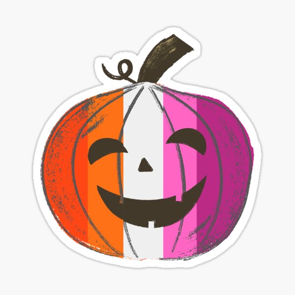 Lgbt Lesbian Pride Pumpkin Halloween Sticker For Sale By Rmgee573 Redbubble 2849