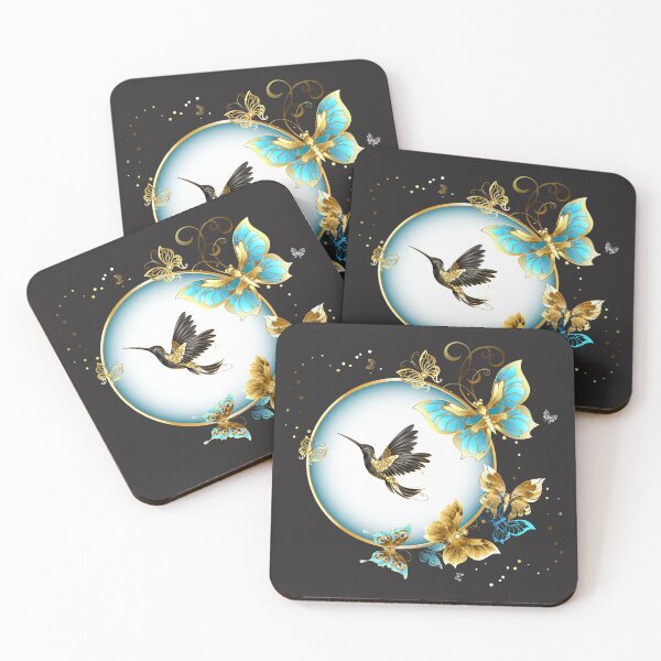 Item preview, Hummingbird and butterflies designed and sold by blackcatdream.
