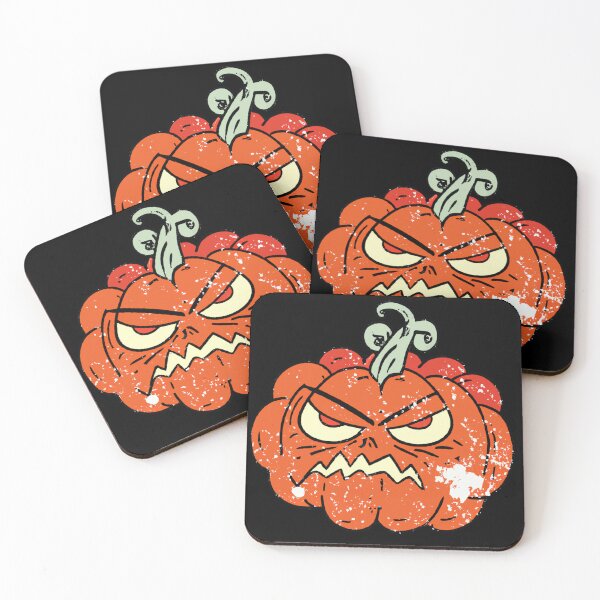 Item preview, Halloween Grumpy Pumpkin 02 - Vintage Jack-o-Lantern designed and sold by RoughShirts.