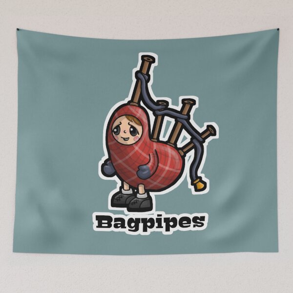 Item preview, Bagpipes light blue  designed and sold by Jason Brown needs coffee .