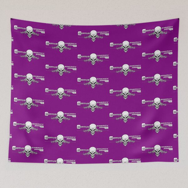 Item preview, WEIRDO - Creative Energy Flo - Skull - Black and White - Purple designed and sold by hector2ortega.