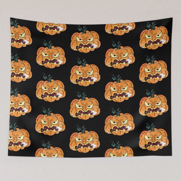 Item preview, Halloween Grumpy Pumpkin 03 - Vintage Jack-o-Lantern designed and sold by RoughShirts.