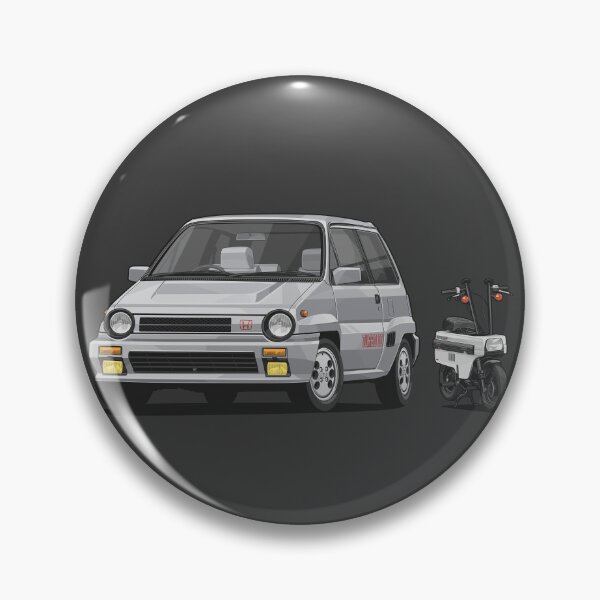 Item preview, Iconic City Turbo II '85 Motocompo silver grey classic designed and sold by SketchNinja.
