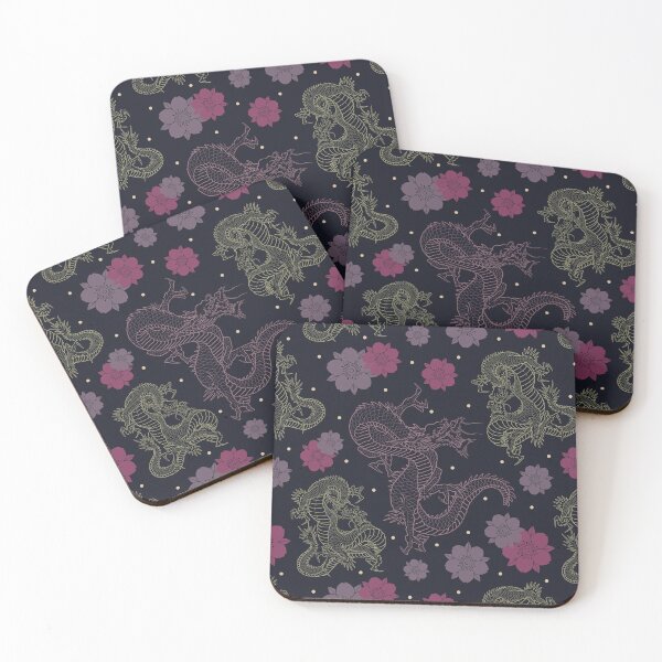Item preview, Yellow Magenta Dragons and Magenta and Pink Sakura Dreams designed and sold by Guided by Light Art.