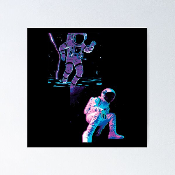 Aperçu de l'œuvre Combo Astronautes Néon créée et vendue par GiakaiArt.