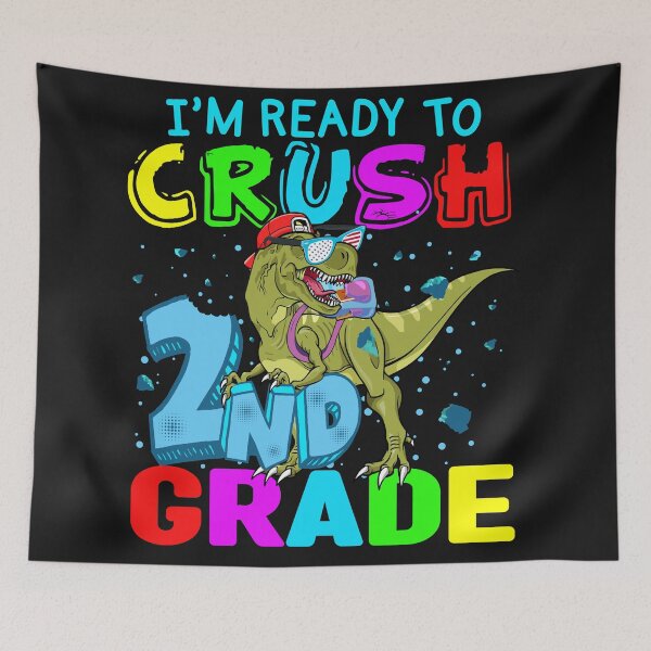Item preview, I'm Ready To Crush 2nd Grade Day of School Dinosaur Boys designed and sold by Lazza-Tracks.