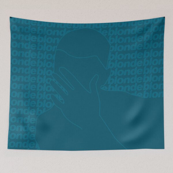 Item preview, blonde / frank ocean line art dark teal blue designed and sold by LLCRG.