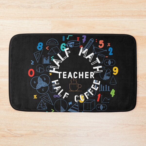 Item preview, Half Math Teacher Half Coffee - Funny Coffee Education quote designed and sold by marvacousins246.