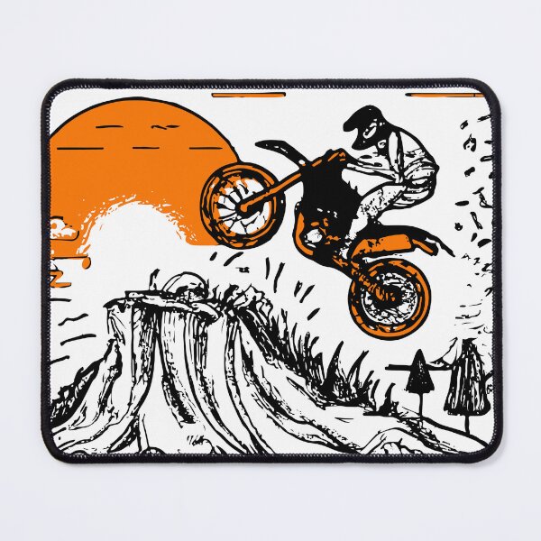 Item preview, Motorcycle climbing a rock at sunset designed and sold by GiakaiArt.