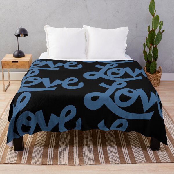 Artikelvorschau, LIEBE Textkunst in blauer Schreibschrift entworfen und verkauft von AngelDawnDesign.