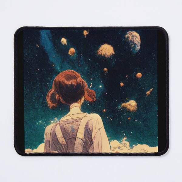 Item preview, Space Gazing Girl- best selling  designed and sold by Aditya Bhole.
