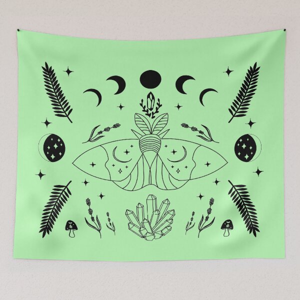 Item preview, Witchy Lunar Moth Sage designed and sold by nicolethebowl.