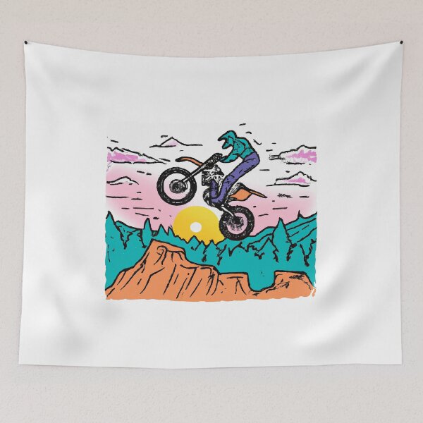 Item preview, Motorcycle jumping at sunset designed and sold by GiakaiArt.