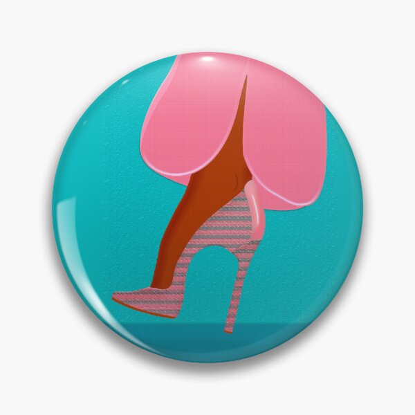 Item preview, Pink trouser and colorful high heel shoe designed and sold by Yamy Morrell Art and Design.
