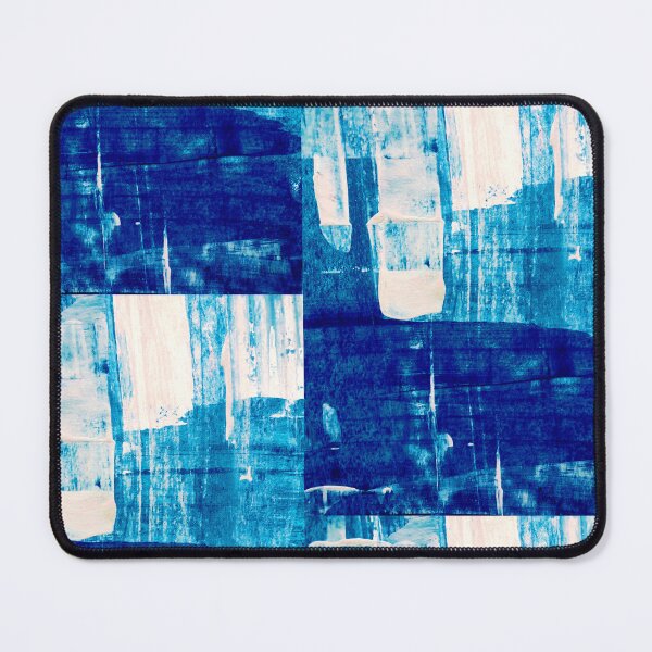 Item preview, Blue White abstract Painting Detail lines designed and sold by Grey Robinson.