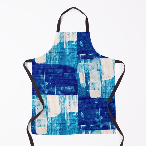 Item preview, Blue White abstract Painting Detail lines designed and sold by Grey Robinson.