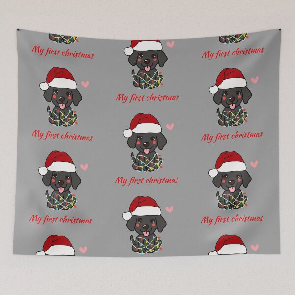 Item preview, Black labrador pup-My first christmas  designed and sold by Mermaidssparkle.