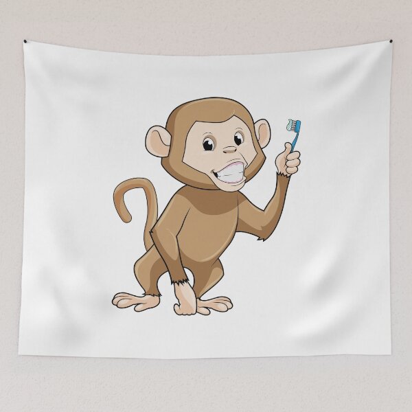 Item preview, Monkey with Toothbrush designed and sold by Snabdesign84.