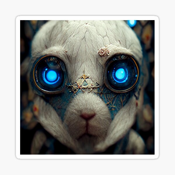“Blue bunny eyes” Sticker for Sale by Mastropoints | Redbubble